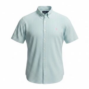 Polo Ralph Lauren Mens XLT Green White Stripe Short Sleeve Shirt Pink Pony NWT
